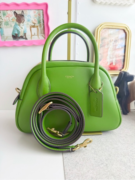 Coach Handbags - Coach Borough Bowling Bag in Dark Lime